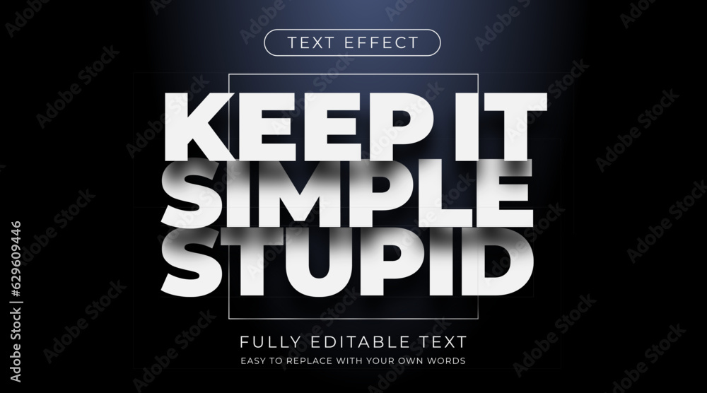 Obraz premium Simple text effect headline promotion. Editable font style