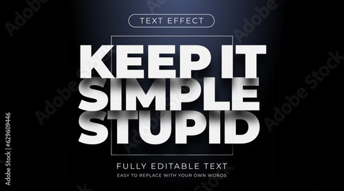 Simple text effect headline promotion. Editable font style