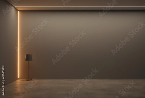 Empty room with white wall and window