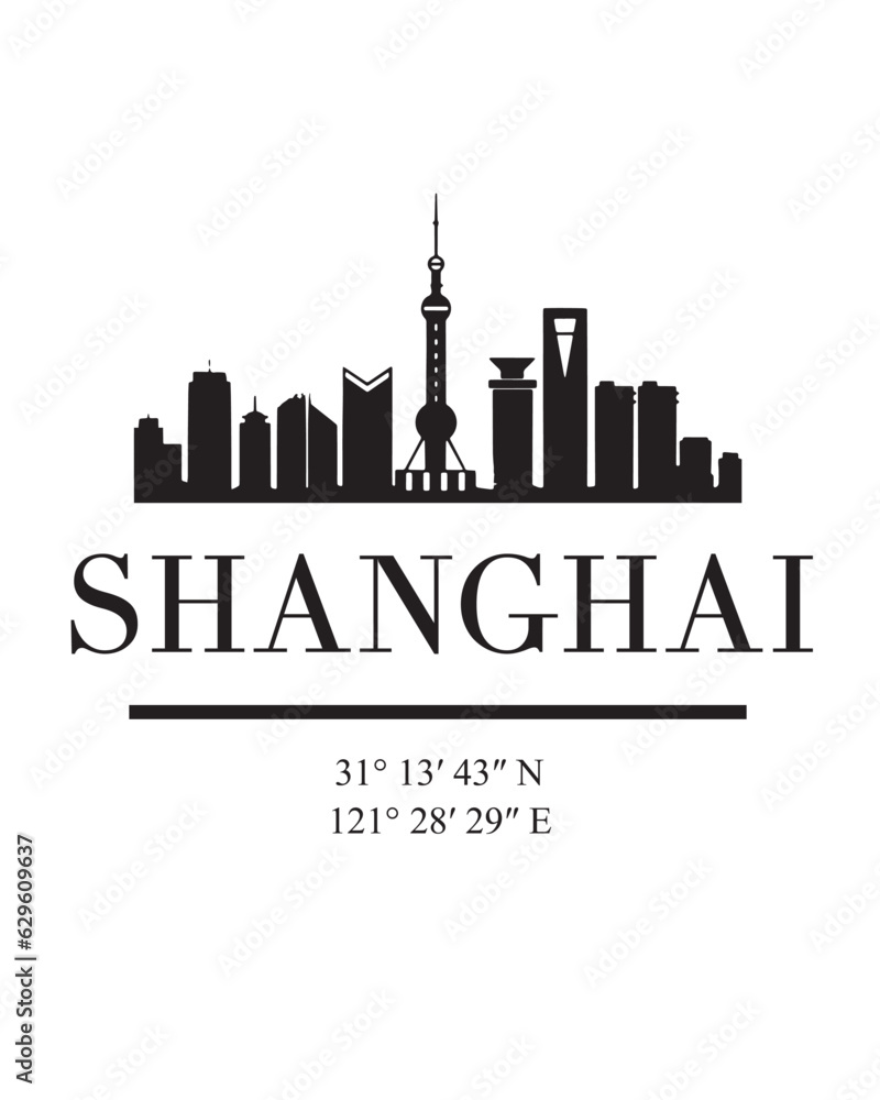 Editable vector illustration of the city of Shanghai with the remarkable buildings of the city Editable vector illustration of the city of Shanghai with the remarkable buildings of the city