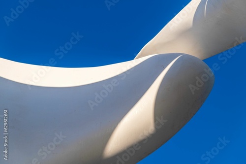 White abstract curves with shadows photo