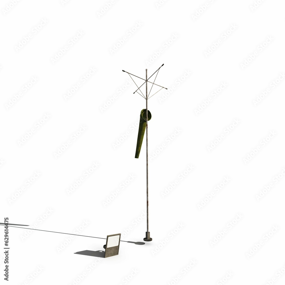 3D rendered scale model of a television antenna pole 3D rendered scale model of a television antenna pole
