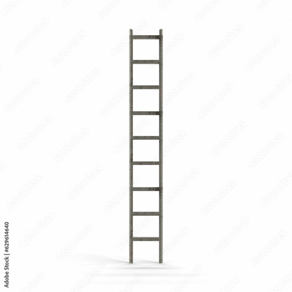 3D render of a ladder isolated on the white background 3D render of a ladder isolated on the white background