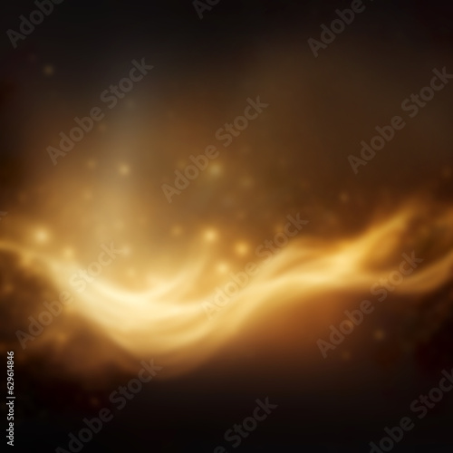 Blurred gold glow particle abstract background