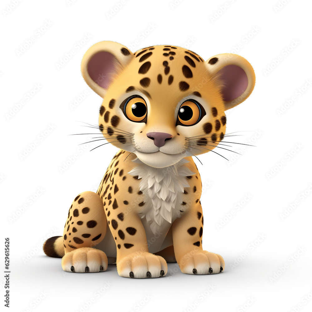 leopard cartoon isolated on white leopard cartoon isolated on white