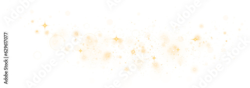 Yellow sparks glitter special light effect. Sparkles on transparent background. Christmas abstract pattern. Sparkling magic dust particles. PNG. photo