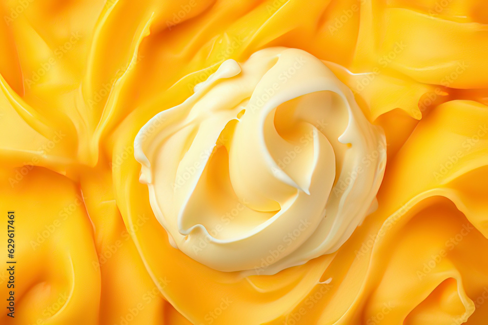Mango Ice Cream. AI technology generated image Mango Ice Cream. AI technology generated image