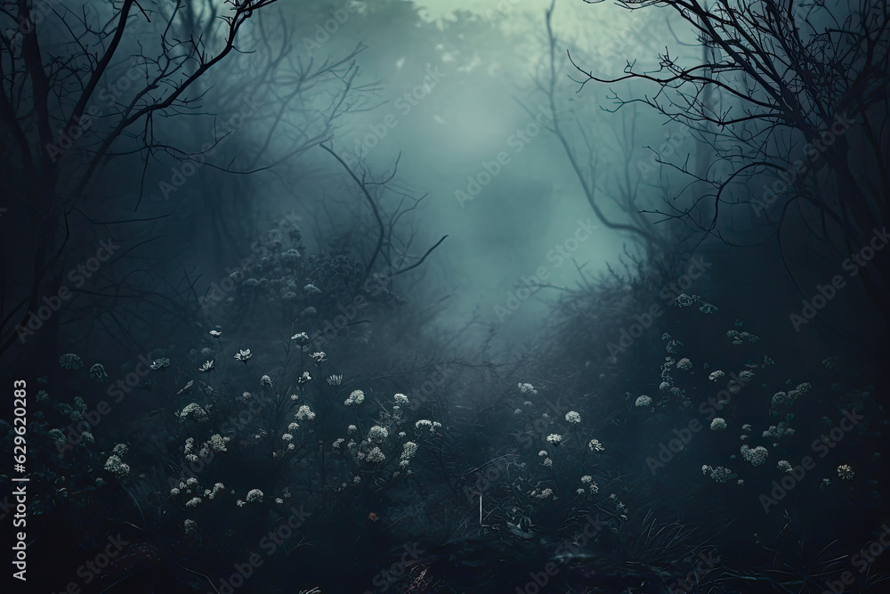 misty forest in the morning background misty forest in the morning background