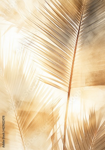 Tropical palm leaves background