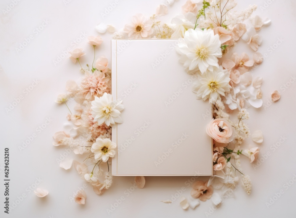 Empty book with flowers Empty book with flowers