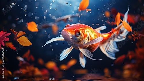 koi fish in water