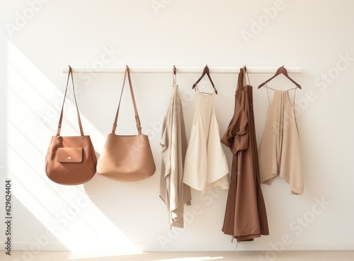 Сlothes collection hanging on hangers