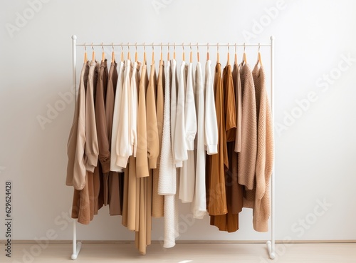 Сlothes collection hanging on hangers