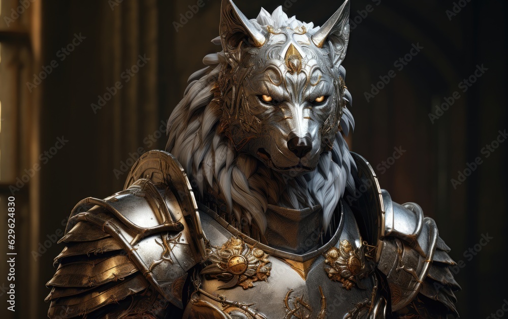 Anthropomorphic wolf knight Anthropomorphic wolf knight