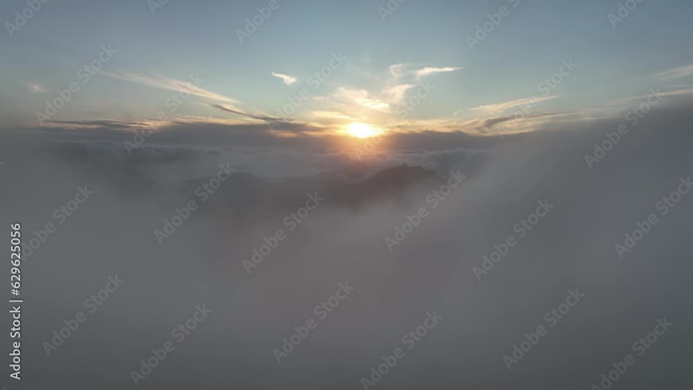 Cloudscape with soft gray clouds at sunset Cloudscape with soft gray clouds at sunset