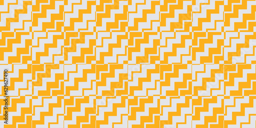 Orange bright pattern for the kitchen or any interior from checkers and zigzags. Stylish orange tiles. For seamless print, textile, pillows, clothing, background, packaging, notepads, cups, clothes.