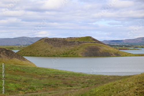 Lake Mývatn is located in the municipality of Skútustaðir in north-east Iceland in the Krafla volcanic system