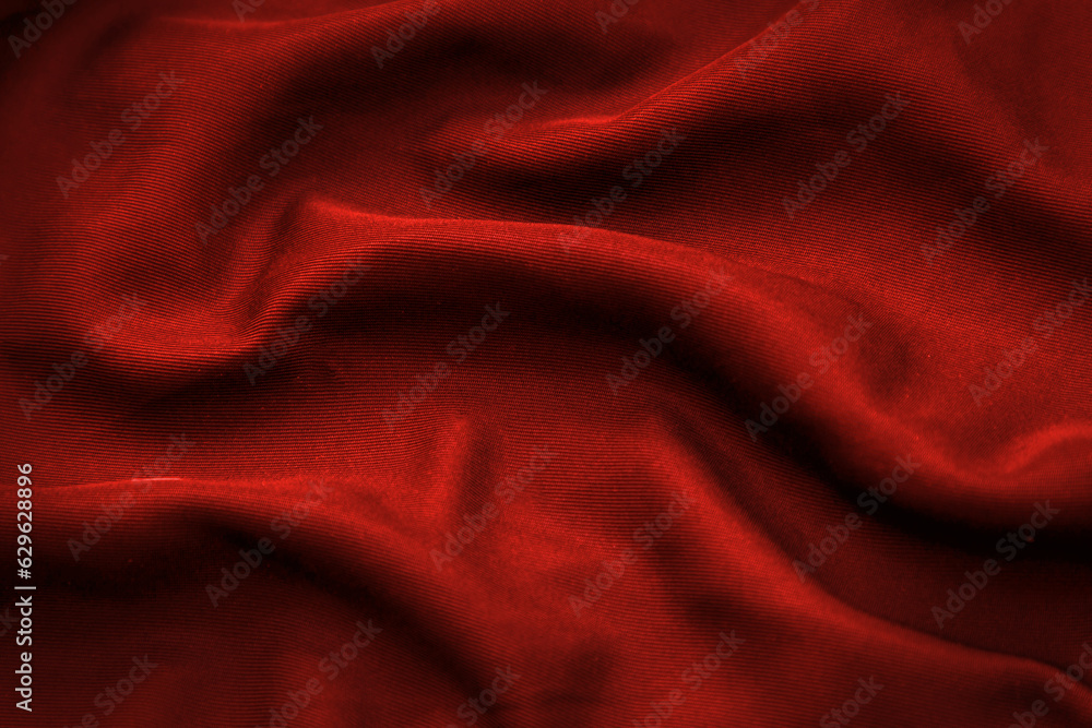 Red silk background, satin fabric texture Red silk background, satin fabric texture