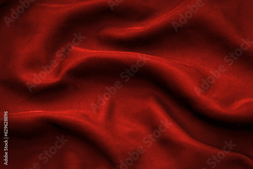 Red silk background, satin fabric texture 