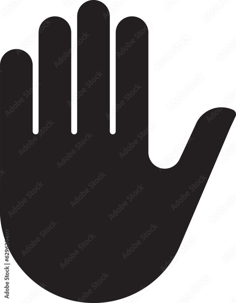 Human hand black silhouette icon set collection Human hand black silhouette icon set collection