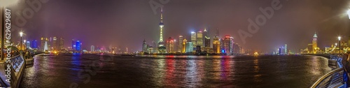 View over the Huangpu river at the Bund in Shanghai