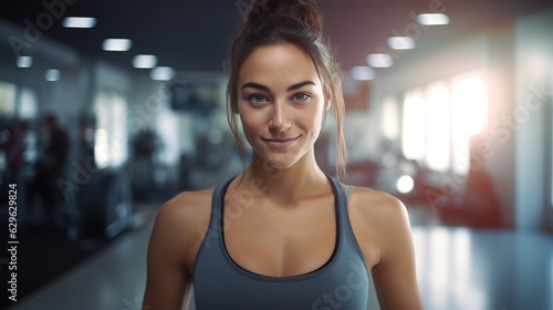 An Portrait of Beautiful Female Fitness athlete looking at camera and Smiling Happily in Fitness clothes at Gym. Beautiful and confident Girl in fitness center Free Download An Portrait of Beautiful Female Fitness athlete looking at camera and Smiling Happily in Fitness clothes at Gym. Beautiful and confident Girl in fitness center - GFXLoad