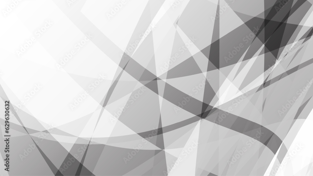 Obraz premium White And Gray Geometric Shape Pattern. Abstract Background. Technology Banner Wallpaper. Vector