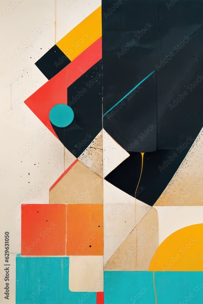 Abstract covers design. geometric shapes compositions, cover page, Generative AI