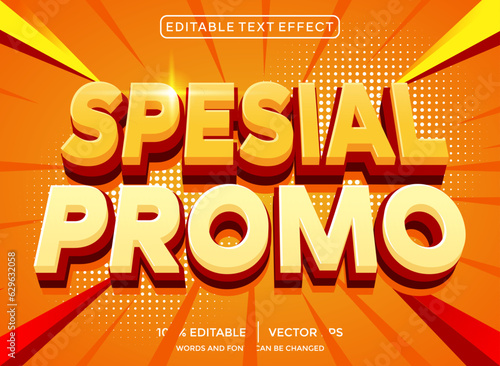 special promo 3D editable text effect