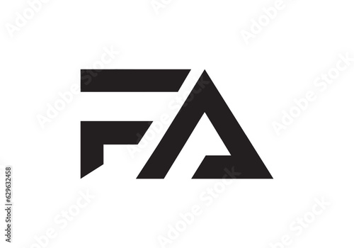 Initial monogram letter FA logo Design vector Template. FA Letter Logo Design. 