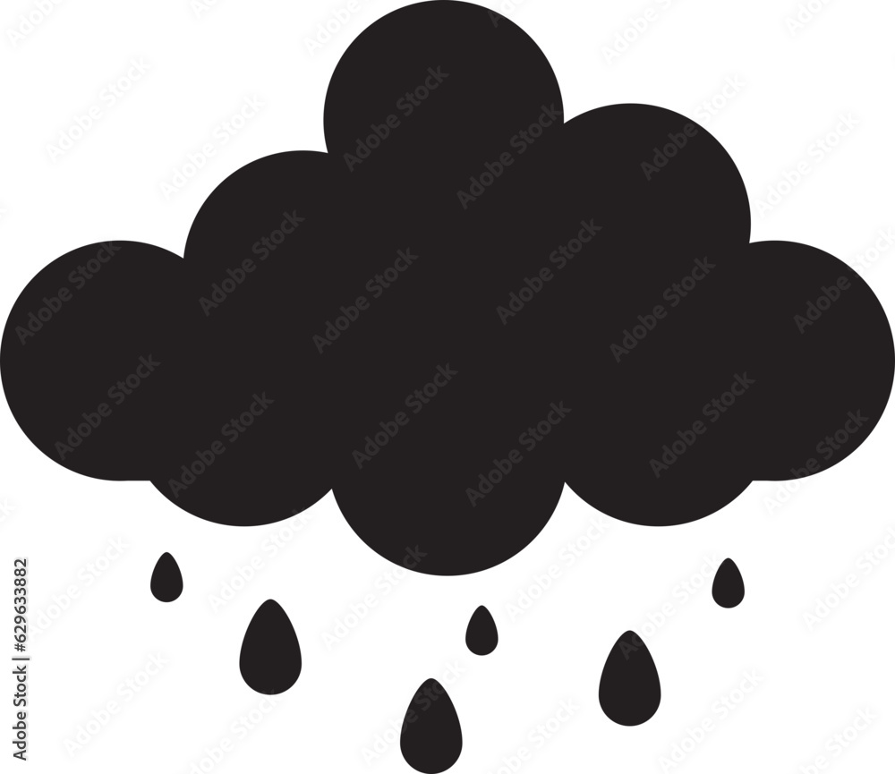 Cloud rain icon. Cloudy weather vector illustration in flat style Cloud rain icon. Cloudy weather vector illustration in flat style