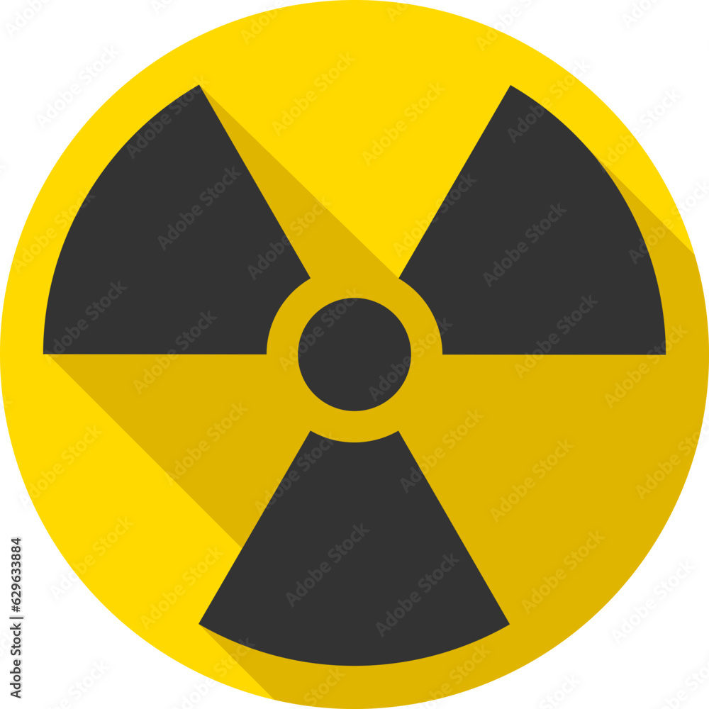 Radiation icon vector. Warning radioactive sign danger symbol. Radiation icon vector. Warning radioactive sign danger symbol.