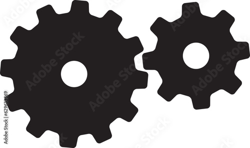 Setting icon vector with work cog gear element. Cogweel mechanism symbol. photo