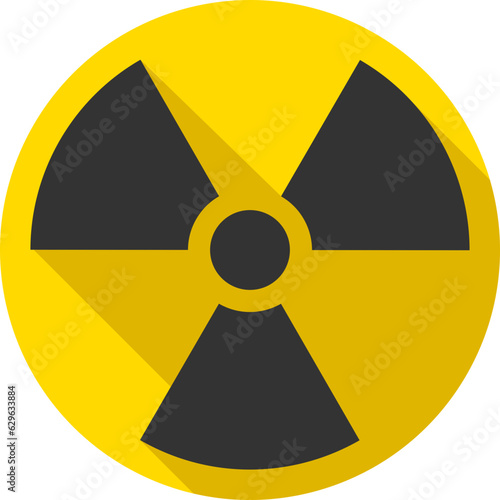 Radiation icon vector. Warning radioactive sign danger symbol.