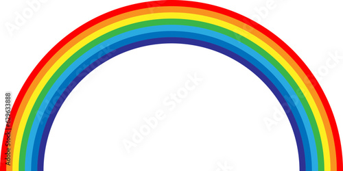 Rainbow vector illustration. Colorful abstract design. Color graphic symbol rain bow.