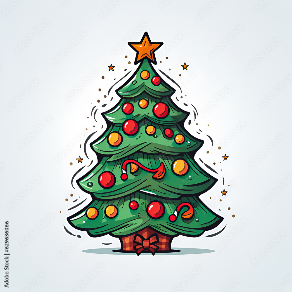 Christmas tree with gifts. Ai generation. Christmas tree with gifts. Ai generation.