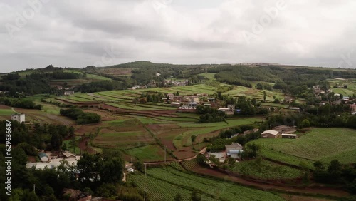 Grass and trees in Xundian, Yunnan, China. photo