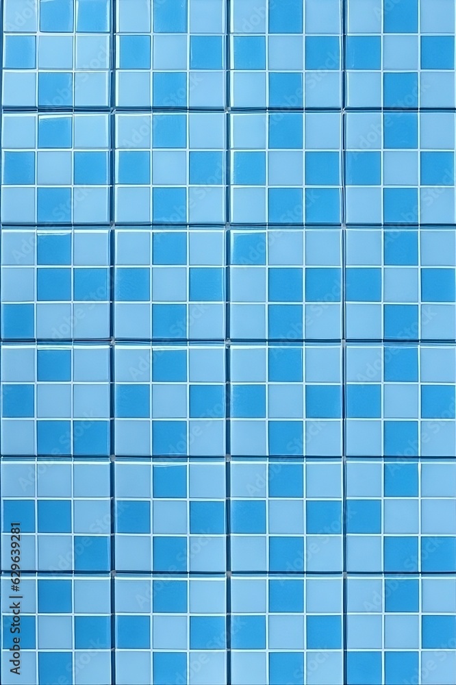 Blue mosaic tiles background AI Generated Blue mosaic tiles background AI Generated