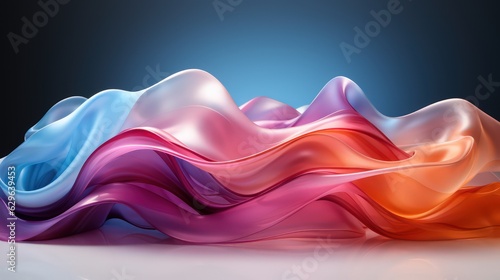 Abstract background with swirling blue and pink swirls by Generative AI