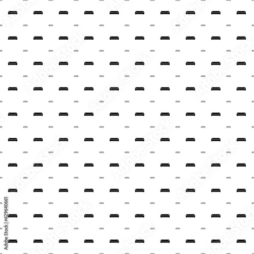 Square seamless background pattern from geometric shapes are different sizes and opacity. The pattern is evenly filled with black sofa symbols. Vector illustration on white background