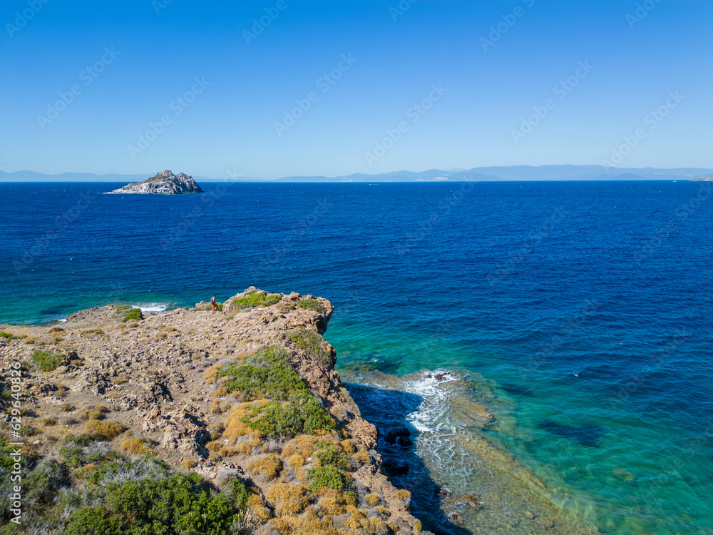 Yalikavak Coastline view in Bodrum Peninsula of Turkey