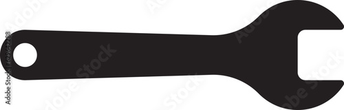 Wrench tool for repair service equipment. Mechanical engineering symbol. Vector.