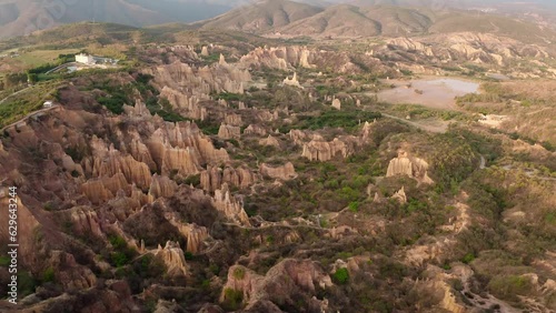 Flowing erosion landform in Yunnan, China. photo