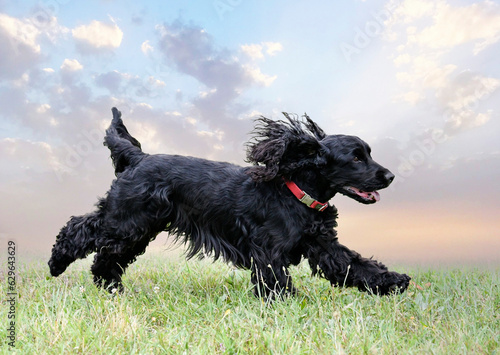Plakat w ramie obedience training with a cocker