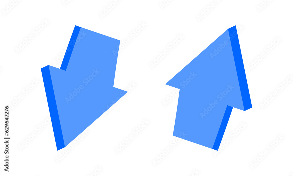 3d blue arrows isolated on white 3d blue arrows isolated on white