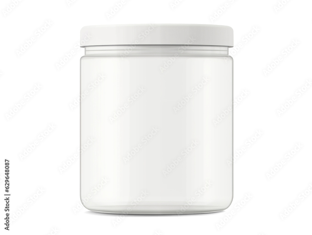 Empty blank jar isolated on transparent or white background, mockup, png Empty blank jar isolated on transparent or white background, mockup, png