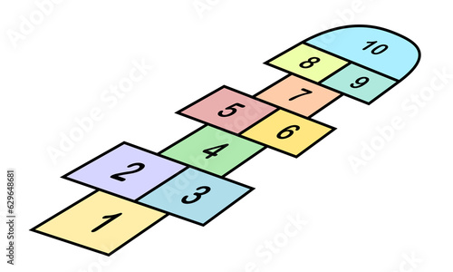 Hopscotch game playground