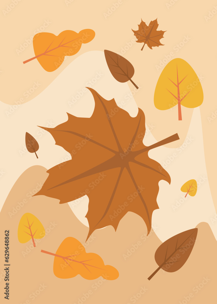 Naklejka premium autumn leaves background