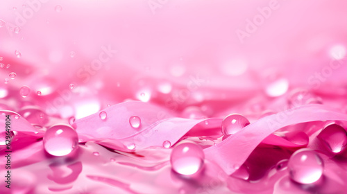 Abstract pink background with drops. Trendy color for advertising , style of Barbie pink. Generative Ai content
