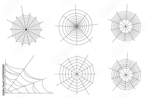 Set of vector cobwebs.Spider web for halloween.